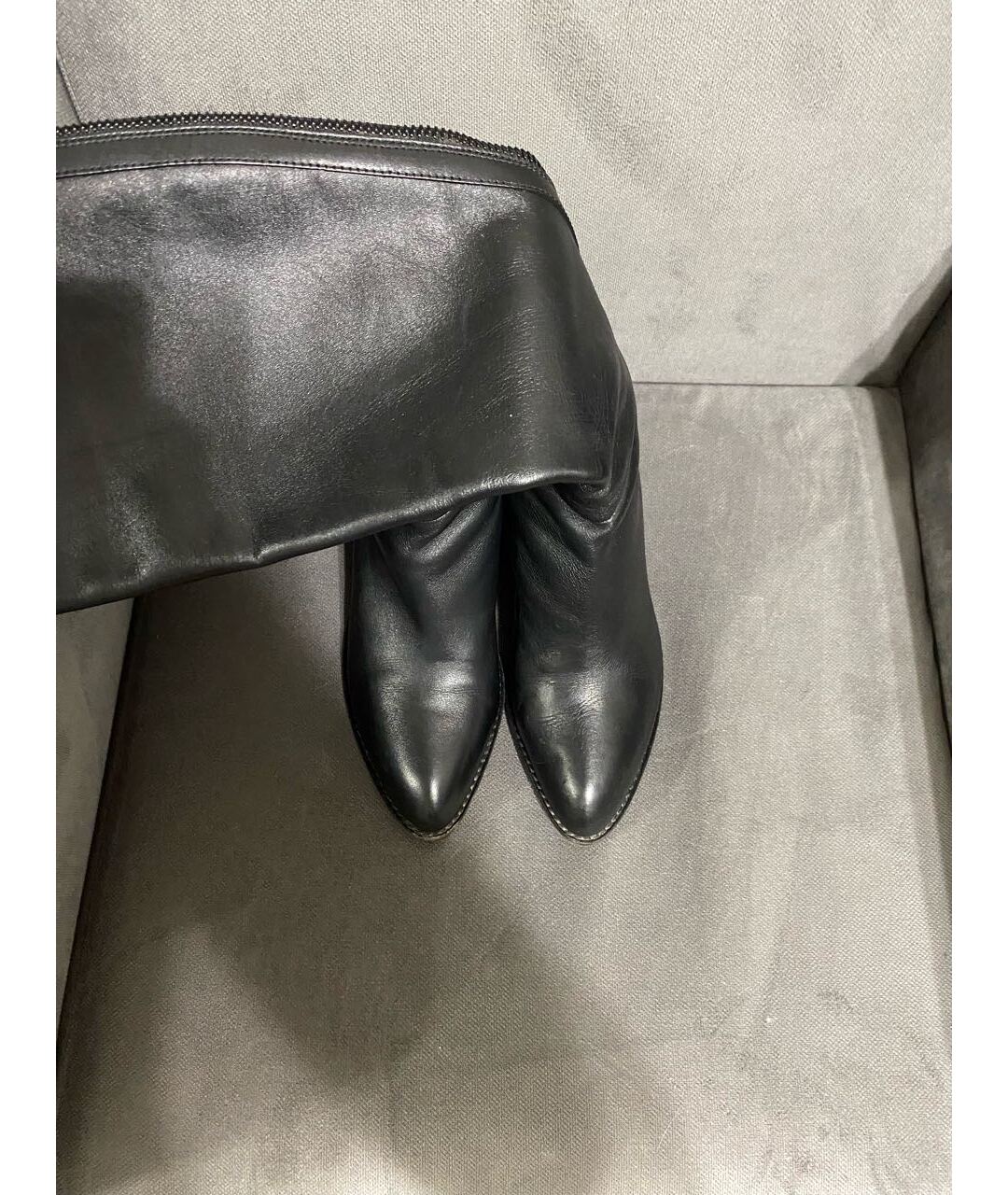 ALEXANDER WANG Черные кожаные ботфорты, фото 4