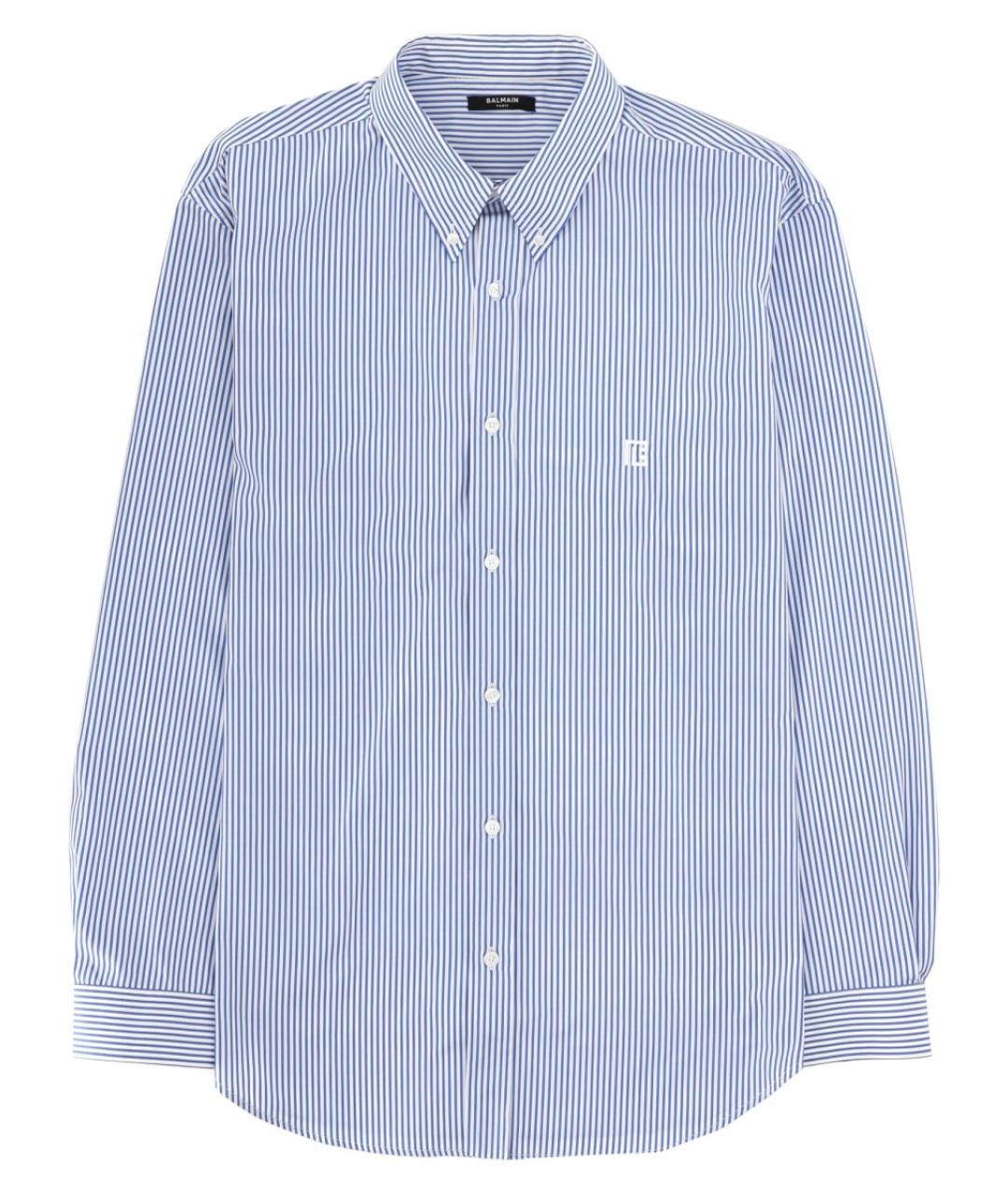 BALMAIN Голубая хлопковая кэжуал рубашка, фото 1