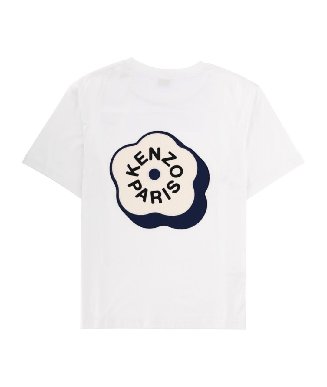 KENZO Белая хлопковая футболка, фото 2