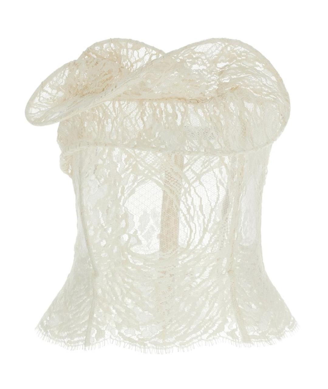 MAGDA BUTRYM Белый хлопковый корсет, фото 1
