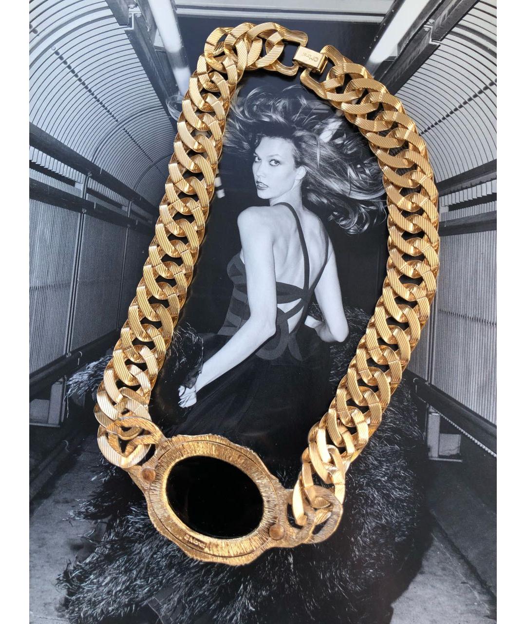 MONET Золотое металлическое колье, фото 5