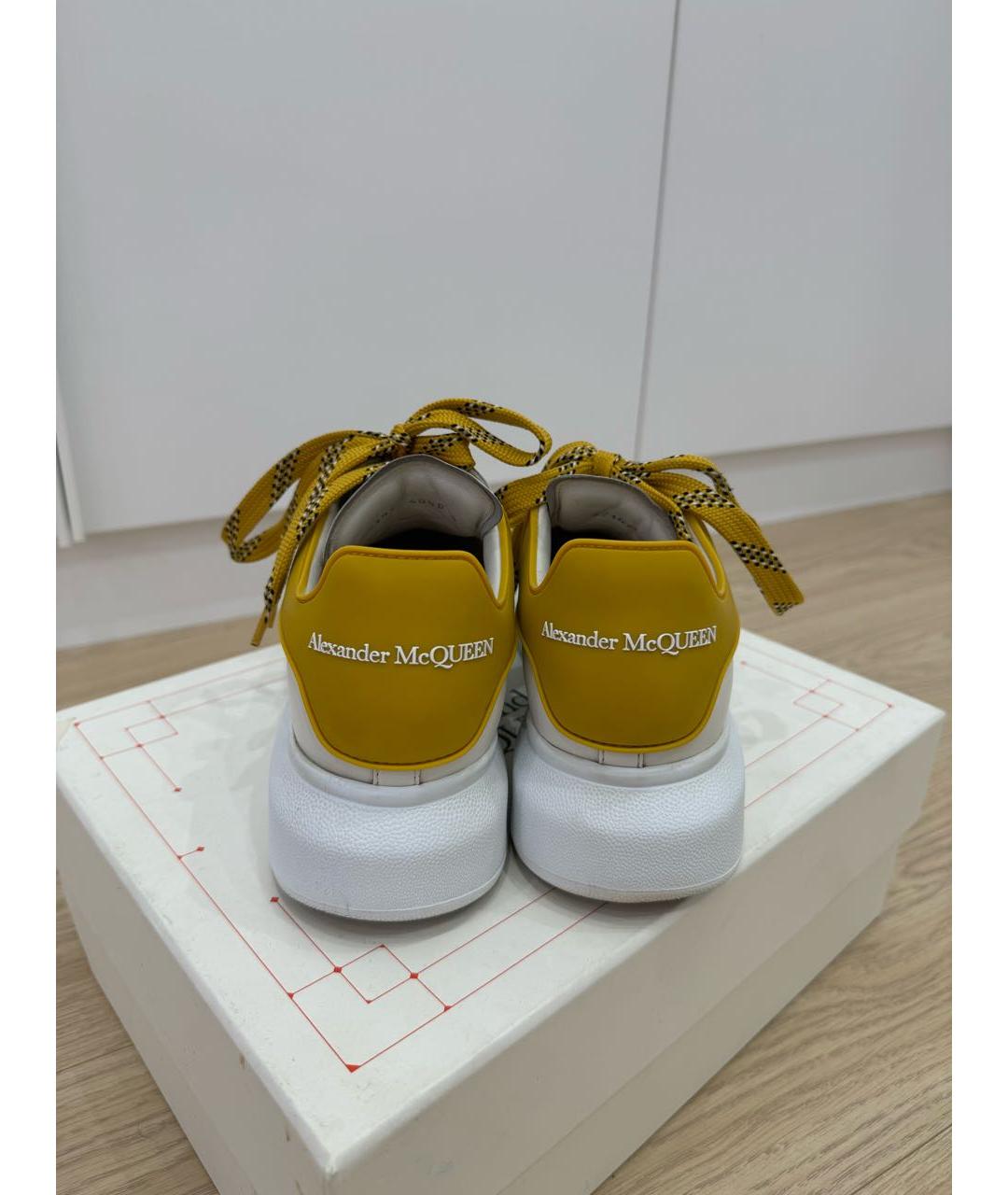 ALEXANDER MCQUEEN Белые кожаные кеды, фото 5