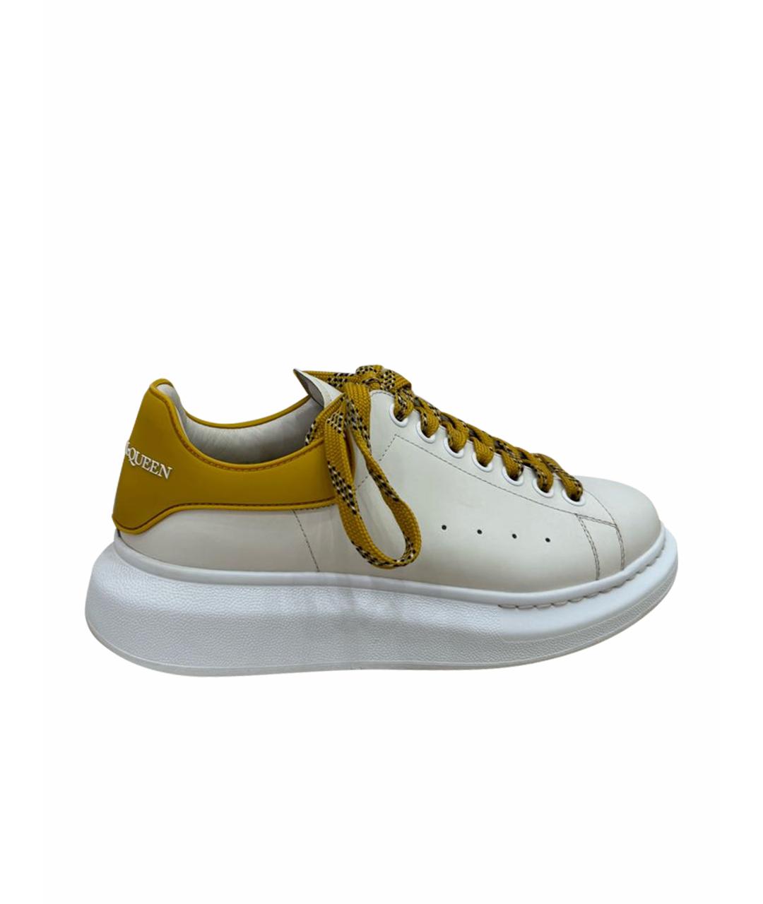 ALEXANDER MCQUEEN Белые кожаные кеды, фото 1