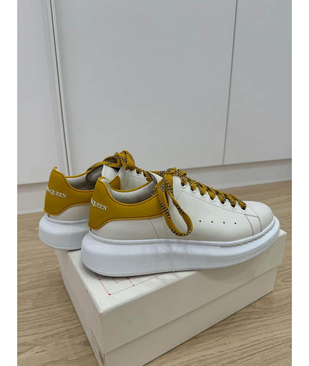 ALEXANDER MCQUEEN Белые кожаные кеды, фото 9