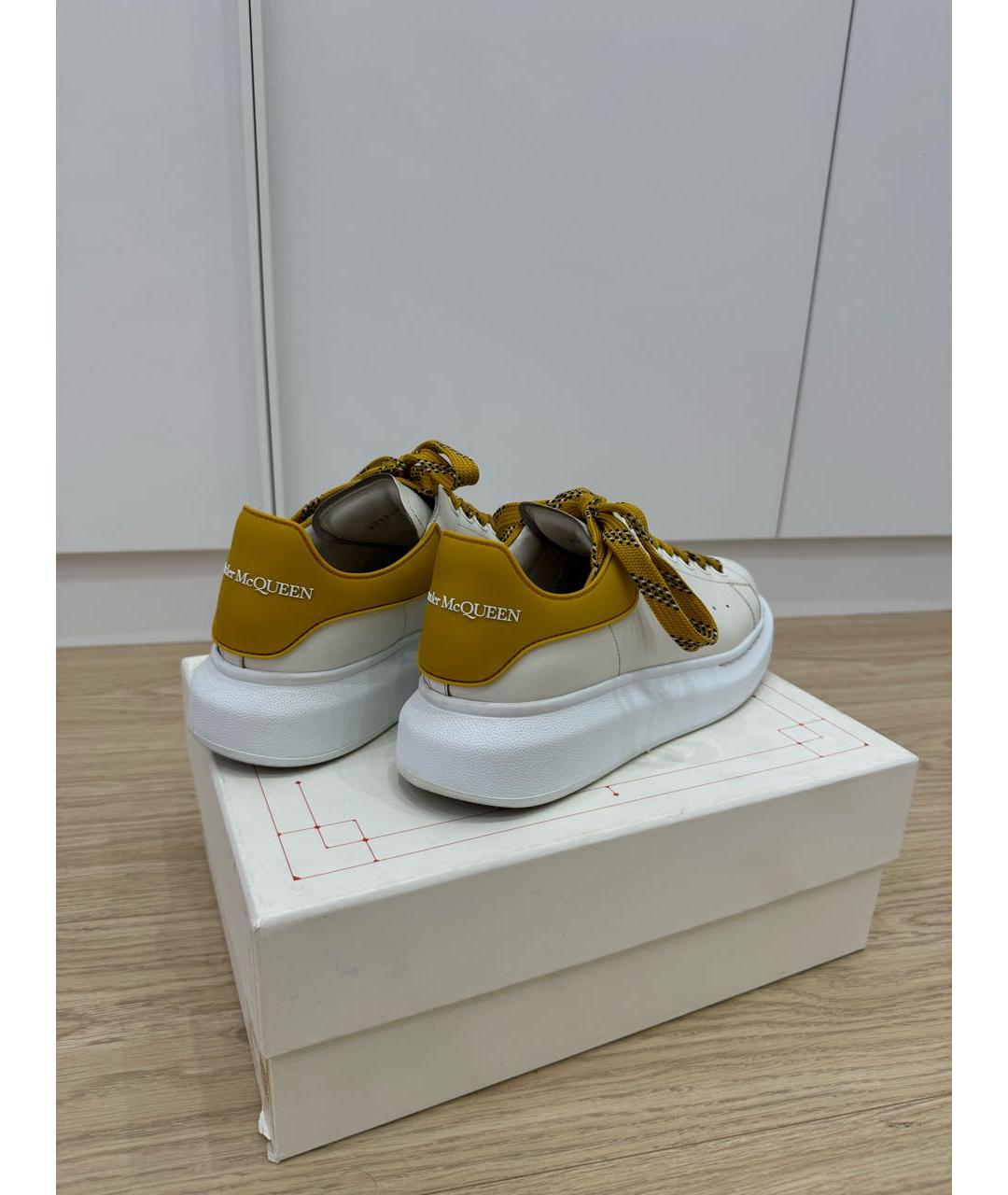 ALEXANDER MCQUEEN Белые кожаные кеды, фото 6