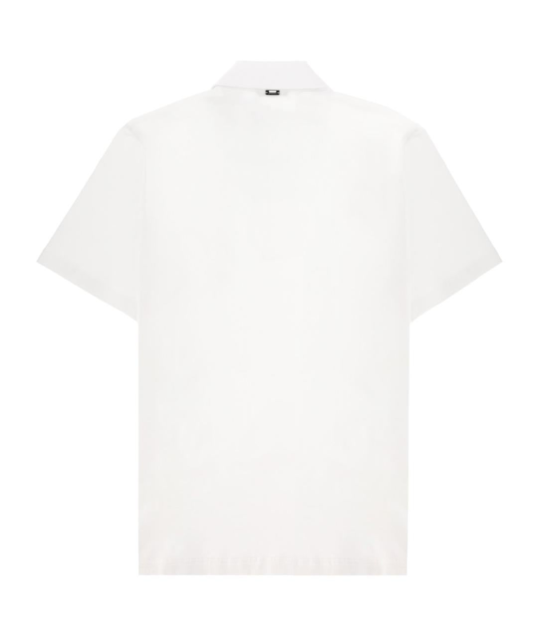 HERNO Белое хлопковое поло с коротким рукавом, фото 2