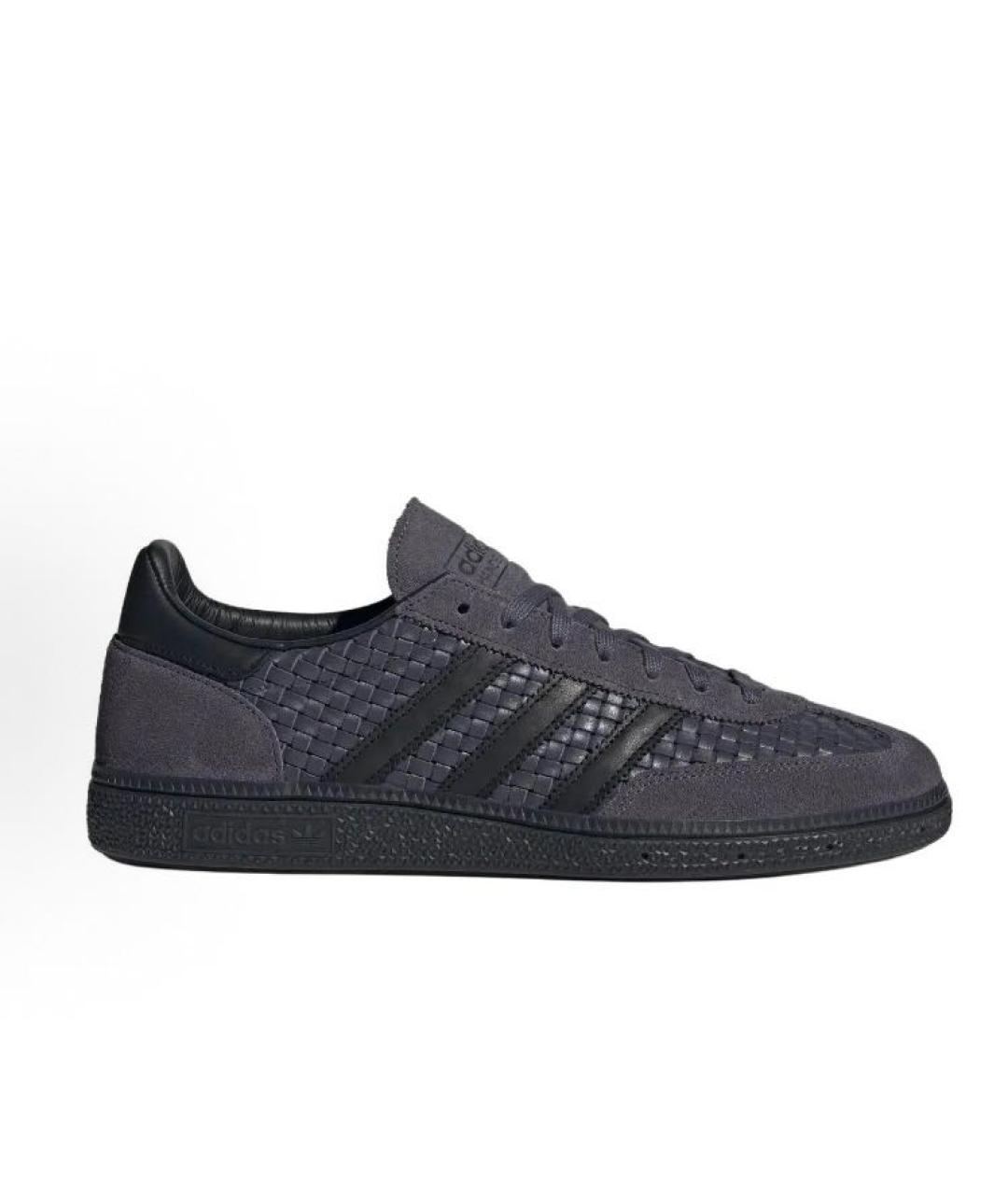 ADIDAS Антрацитовые кожаные низкие кроссовки / кеды, фото 5