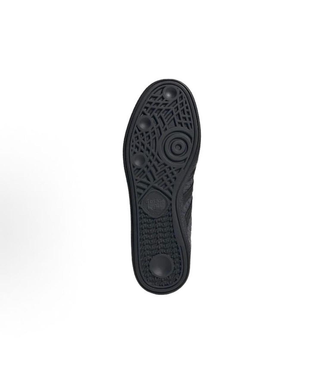 ADIDAS Антрацитовые кожаные низкие кроссовки / кеды, фото 4