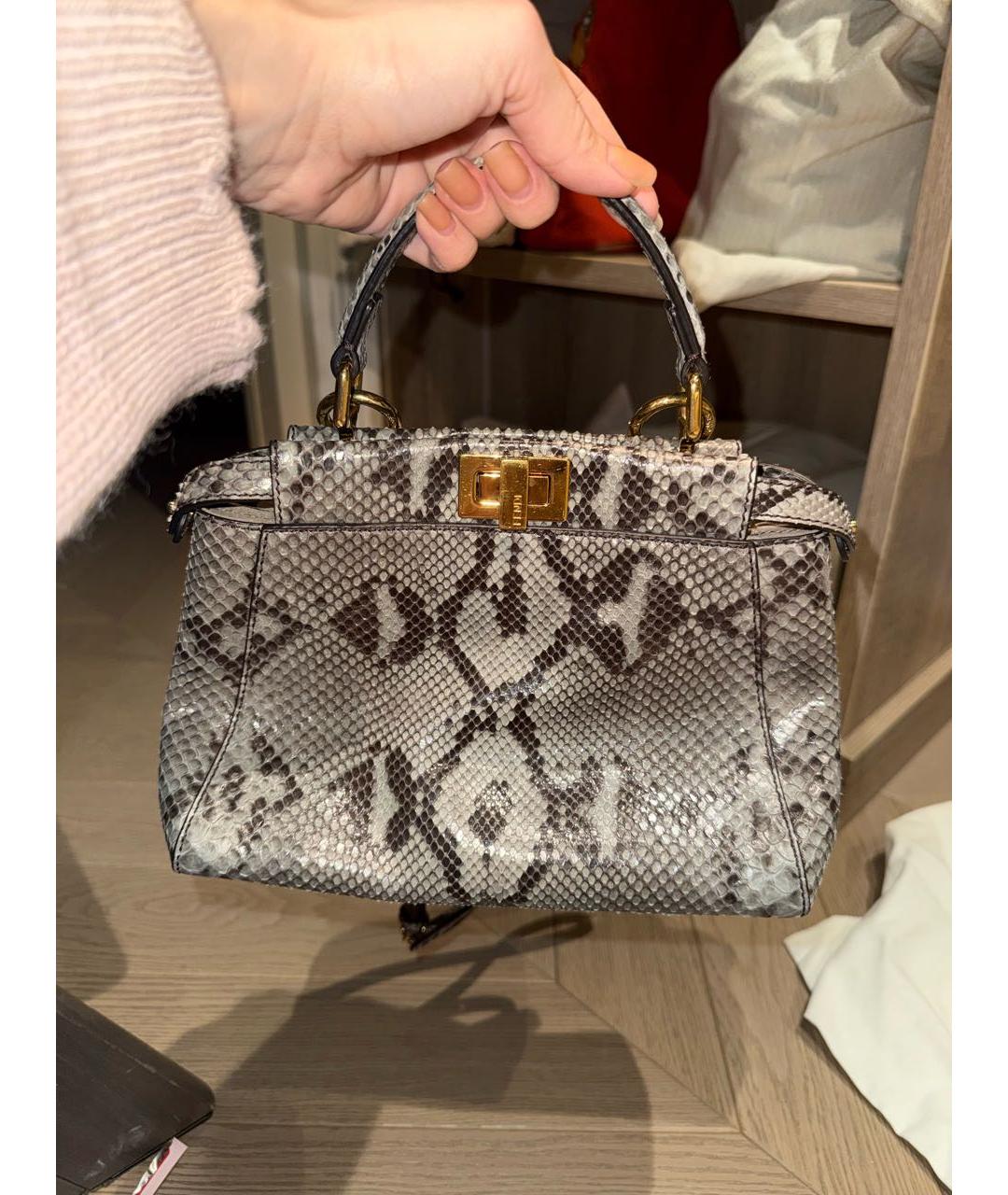 FENDI Мульти сумка через плечо из экзотической кожи, фото 6