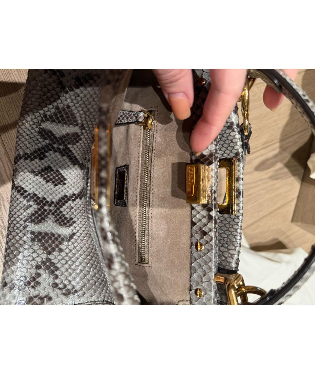 FENDI Мульти сумка через плечо из экзотической кожи, фото 5