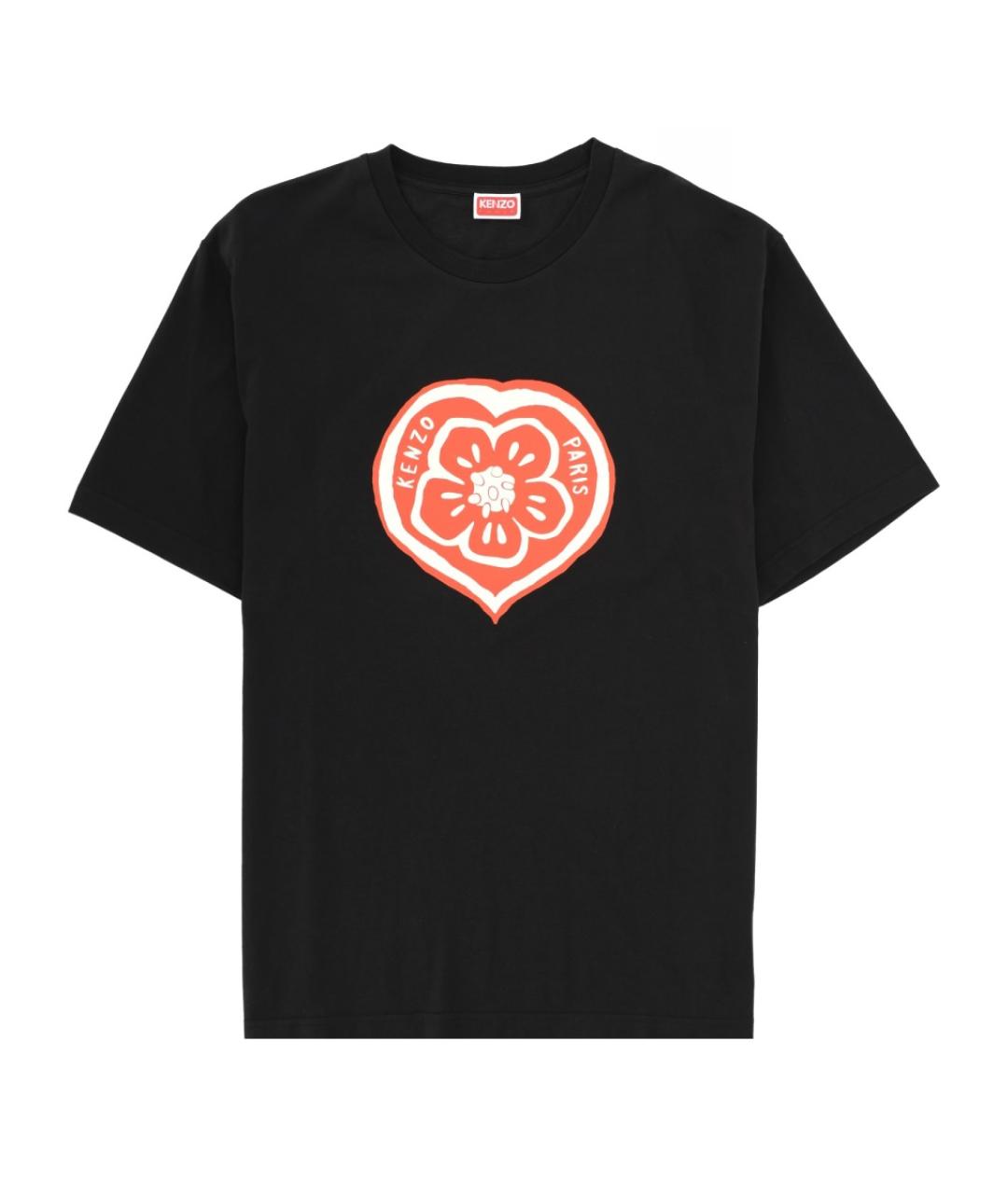 KENZO Черная хлопковая футболка, фото 1