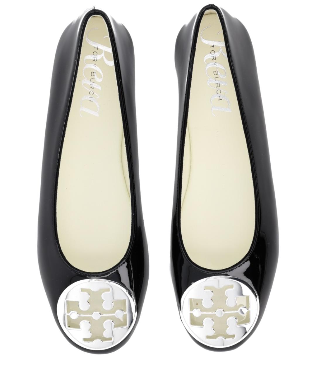 TORY BURCH Черные кожаные балетки, фото 3