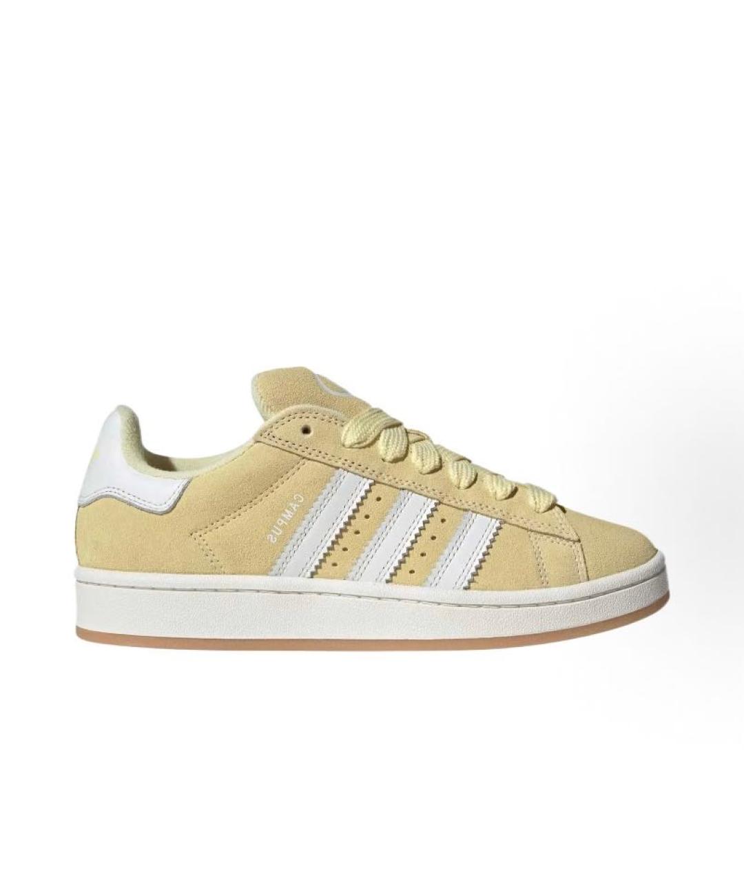 ADIDAS Желтые замшевые низкие кроссовки / кеды, фото 7