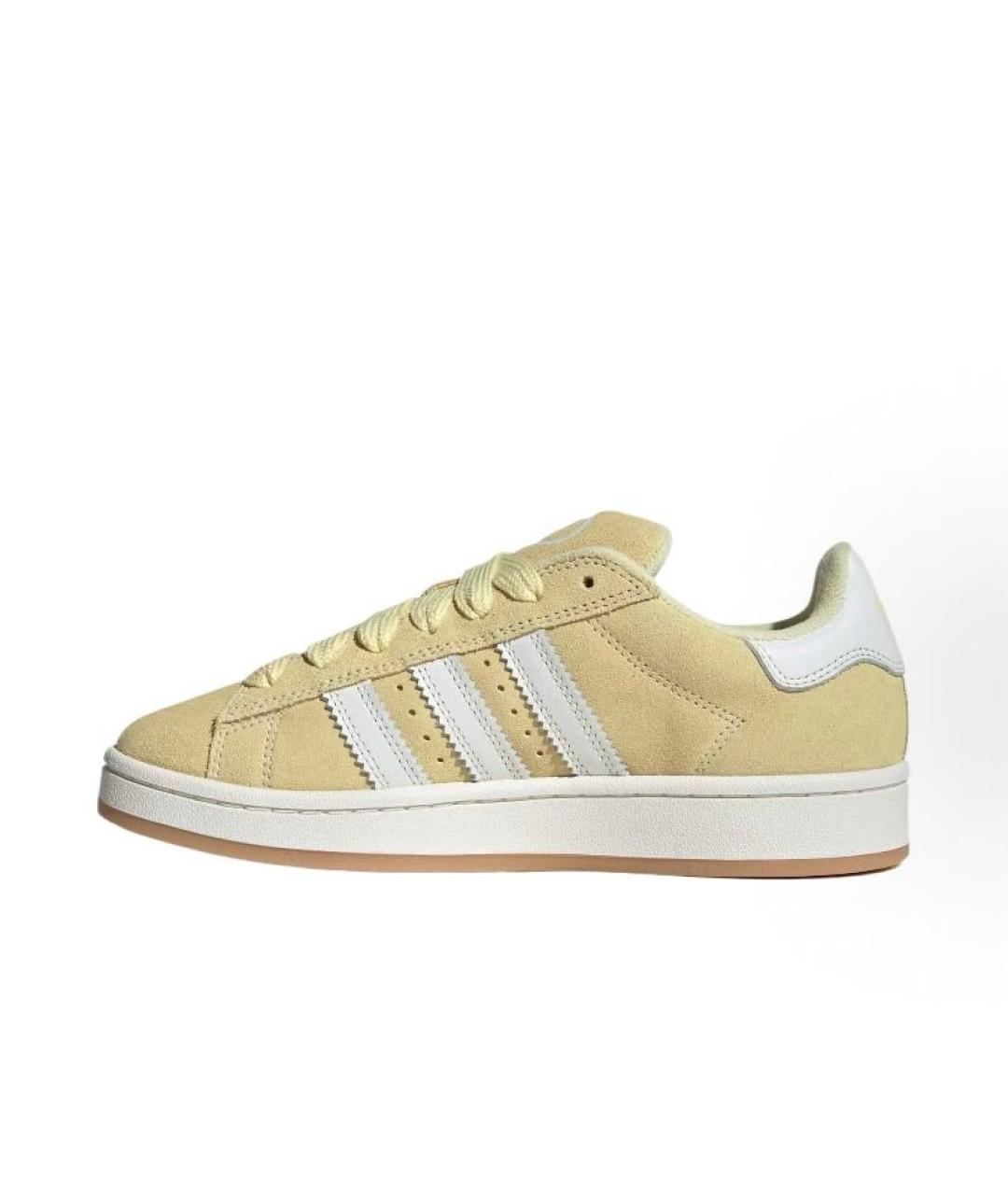 ADIDAS Желтые замшевые низкие кроссовки / кеды, фото 2