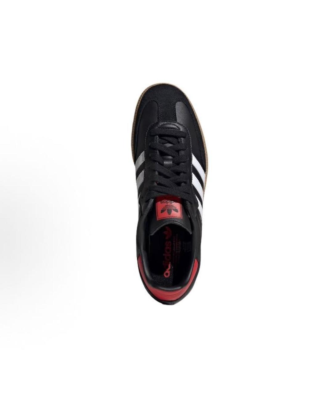 ADIDAS Черные кожаные низкие кроссовки / кеды, фото 3