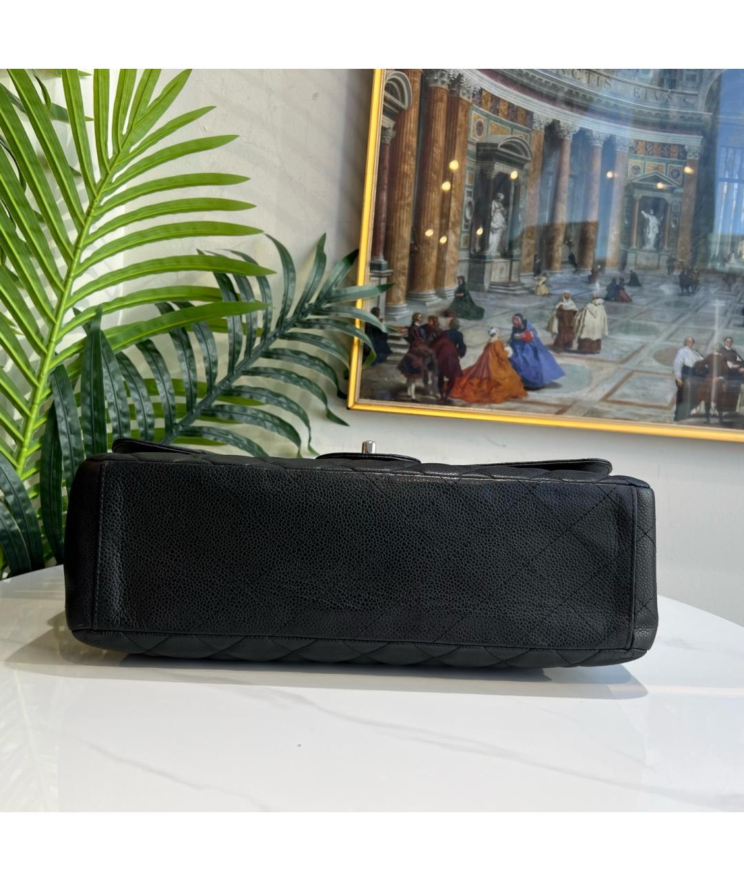 CHANEL Черная кожаная сумка через плечо, фото 6