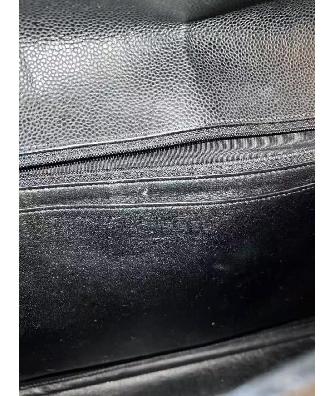 CHANEL Черная кожаная сумка через плечо, фото 8