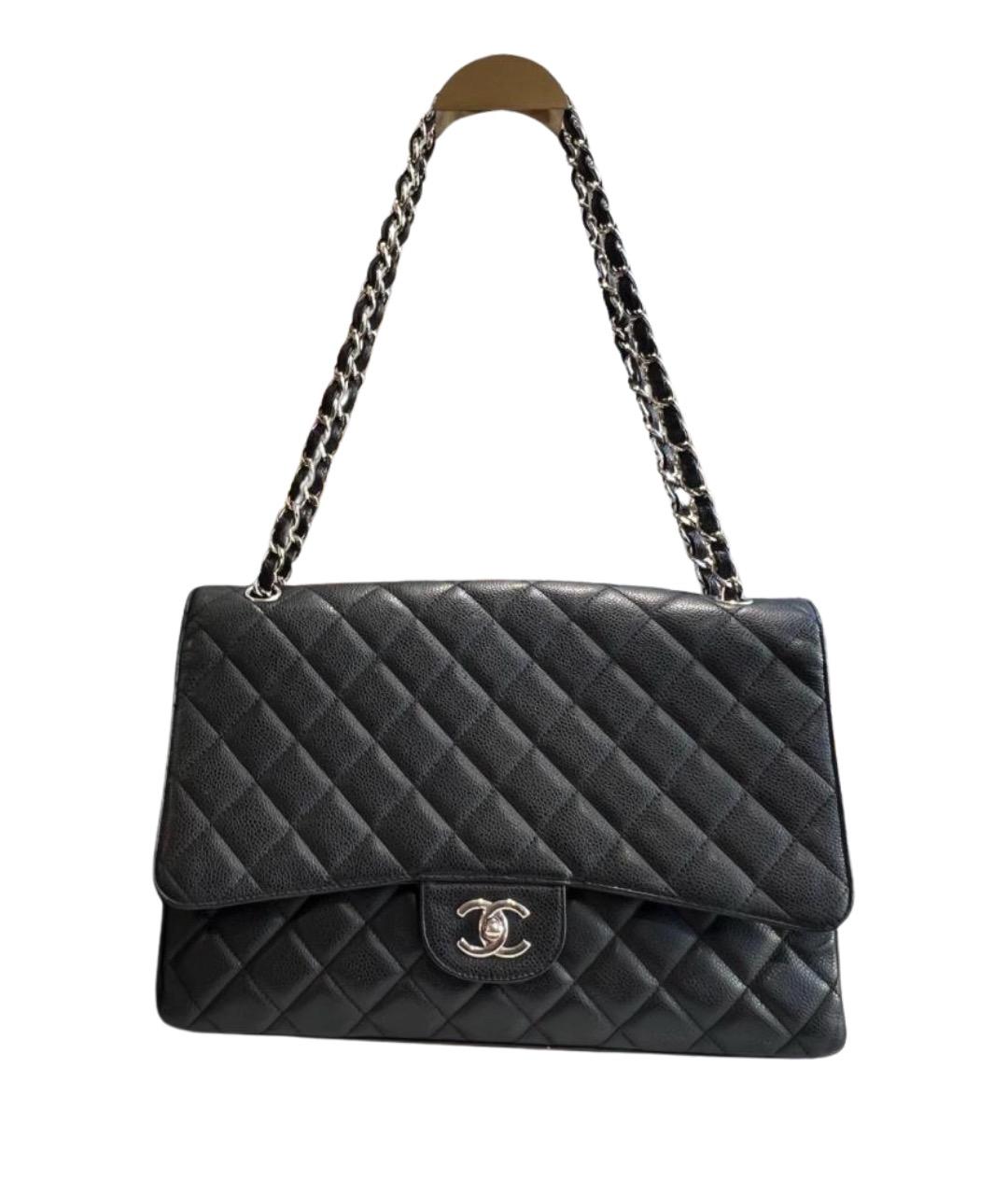 CHANEL Черная кожаная сумка через плечо, фото 1