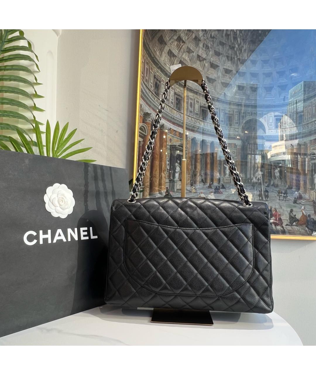 CHANEL Черная кожаная сумка через плечо, фото 3