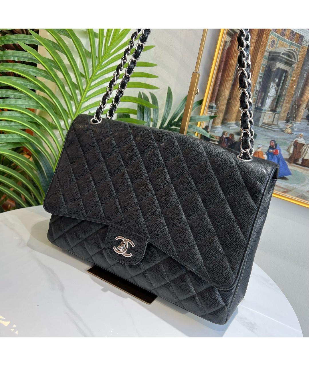 CHANEL Черная кожаная сумка через плечо, фото 4