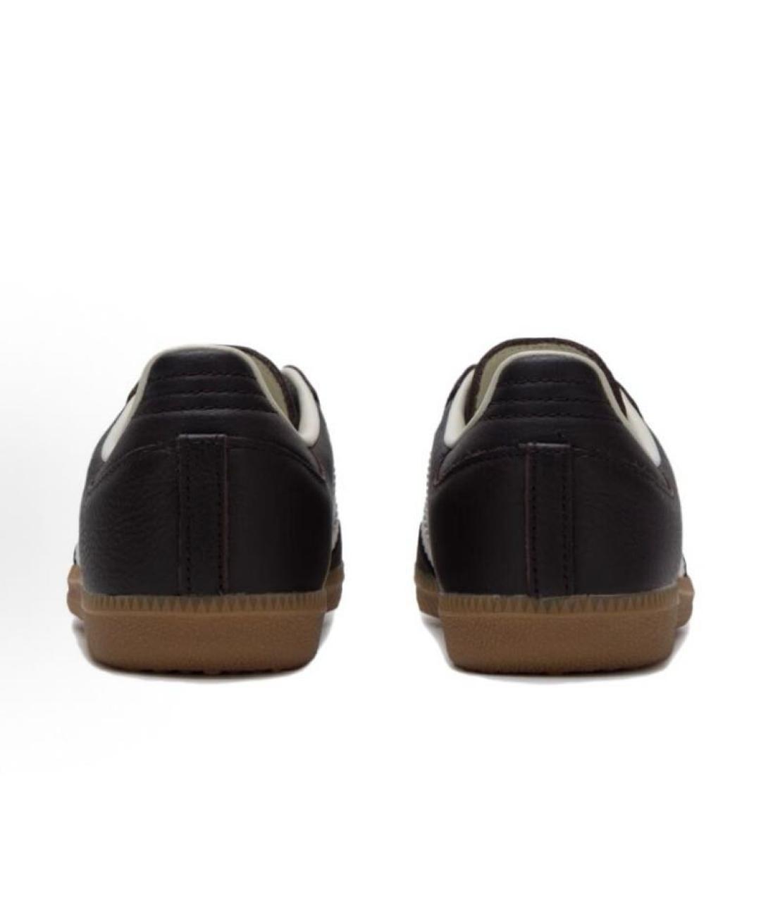 ADIDAS Коричневые кожаные низкие кроссовки / кеды, фото 3