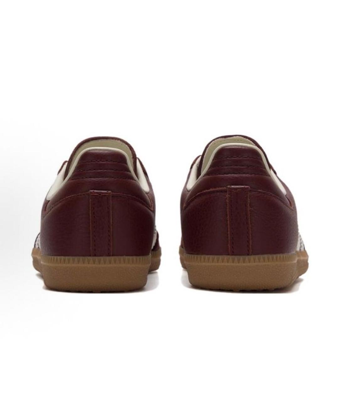 ADIDAS Коричневые кожаные низкие кроссовки / кеды, фото 3