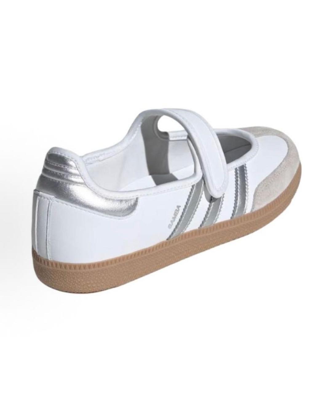 ADIDAS Белые кожаные низкие кроссовки / кеды, фото 4