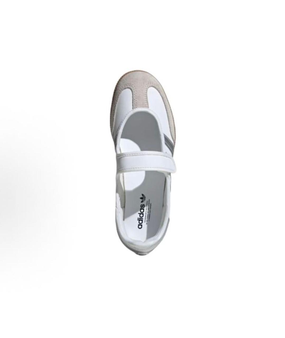 ADIDAS Белые кожаные низкие кроссовки / кеды, фото 5