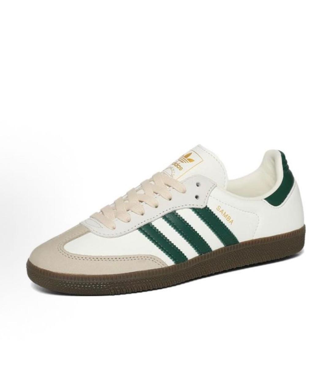 ADIDAS Бежевые кожаные низкие кроссовки / кеды, фото 3