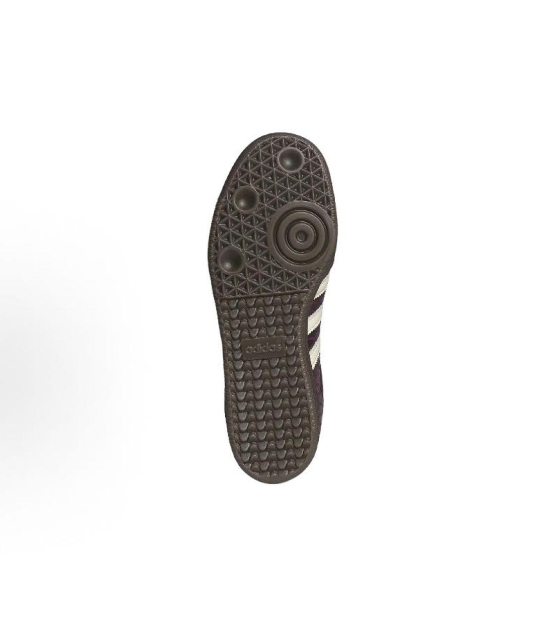 ADIDAS Бордовые кожаные низкие кроссовки / кеды, фото 4