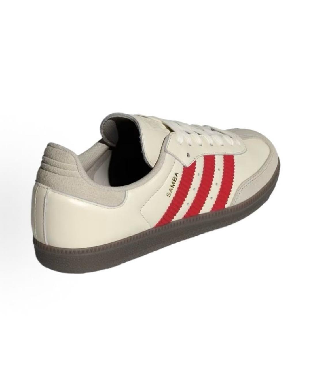 ADIDAS Бежевые кожаные низкие кроссовки / кеды, фото 4