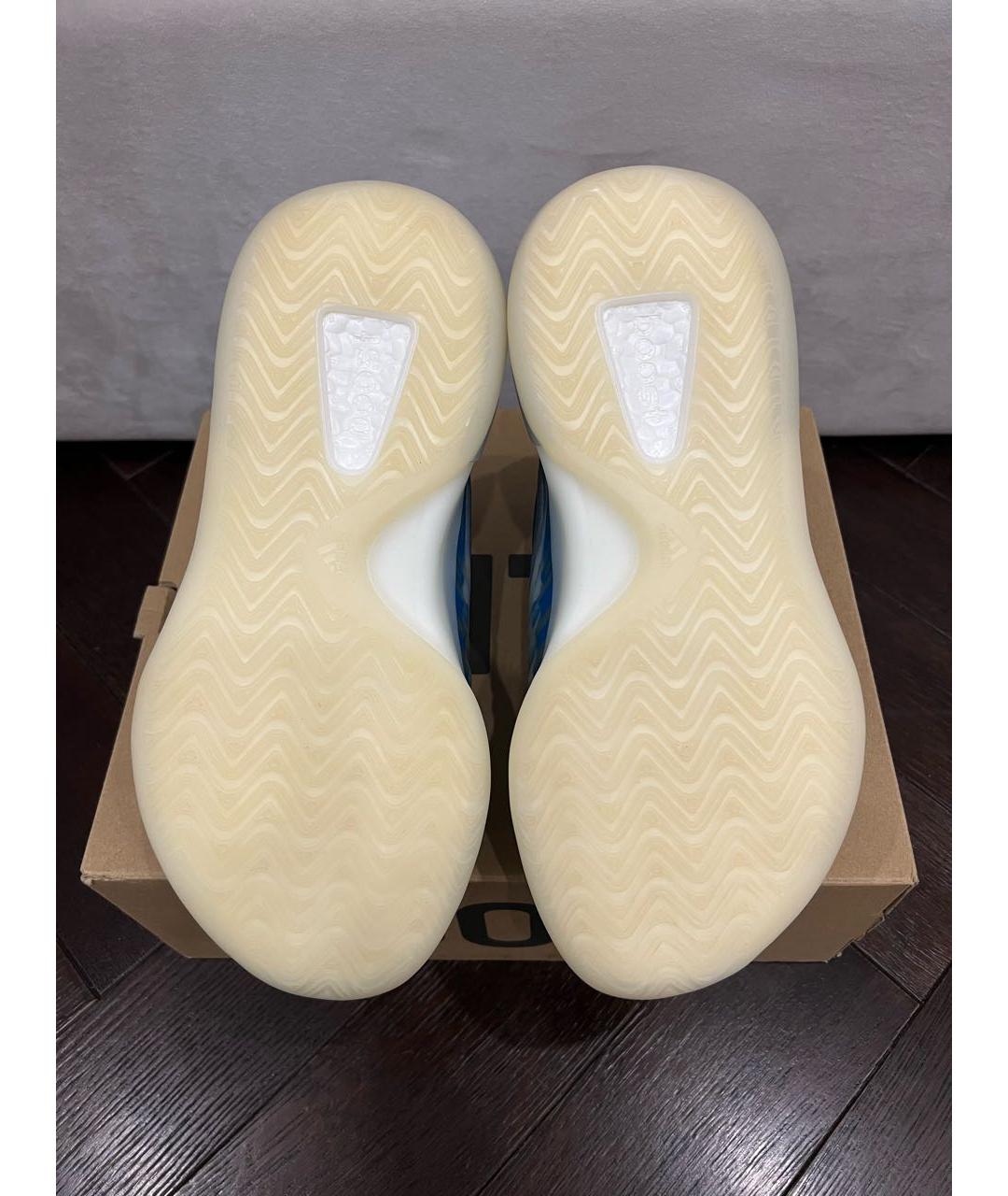 ADIDAS YEEZY Синие текстильные высокие кроссовки / кеды, фото 5