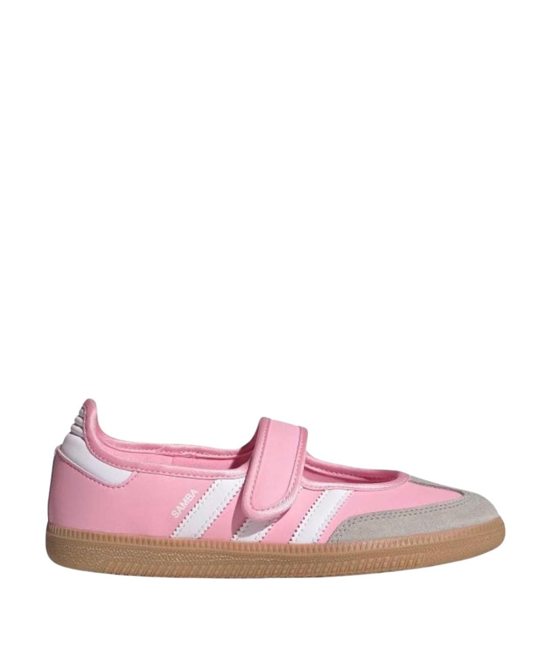 ADIDAS Розовые кожаные балетки, фото 1