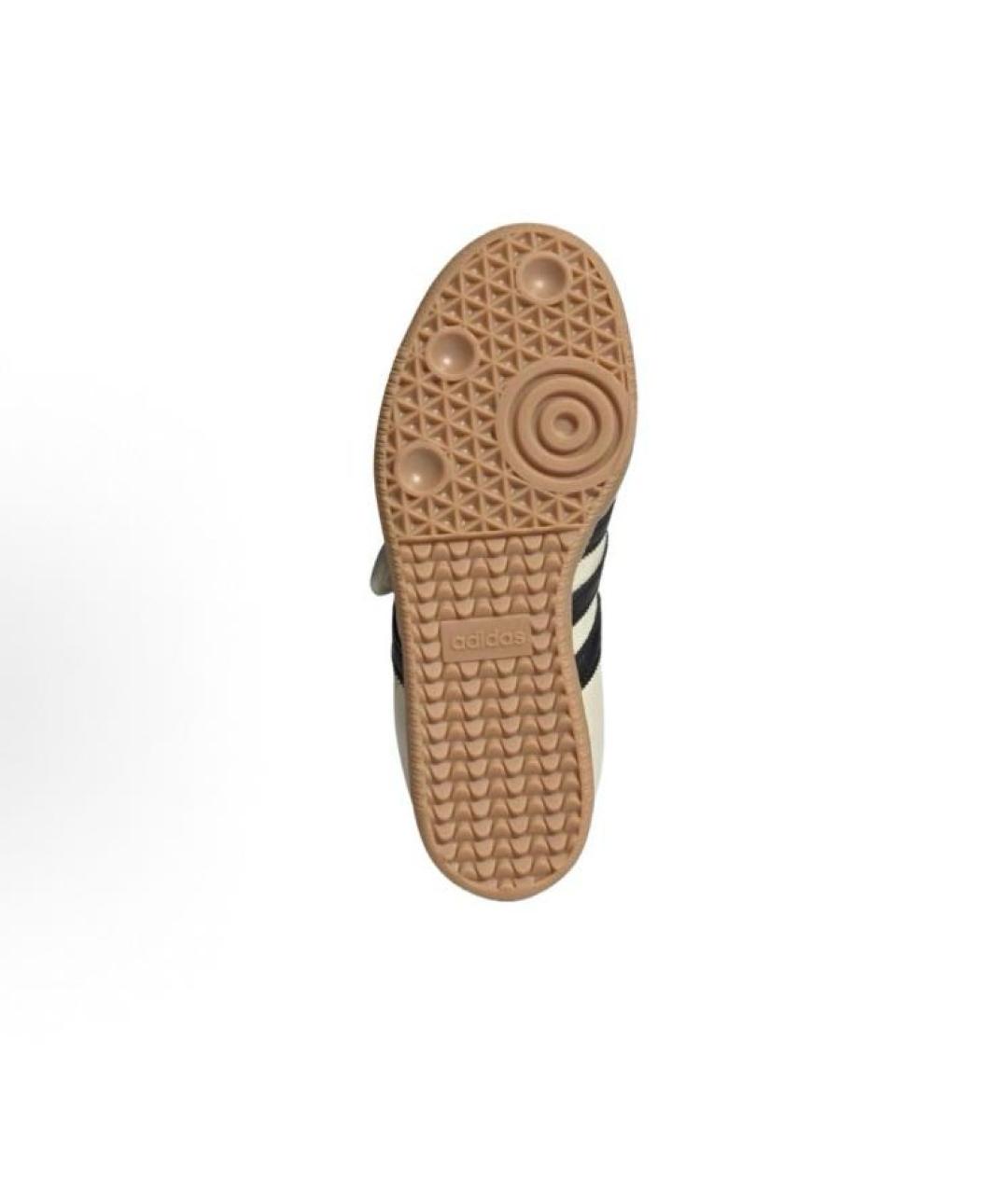 ADIDAS Бежевые кожаные низкие кроссовки / кеды, фото 6