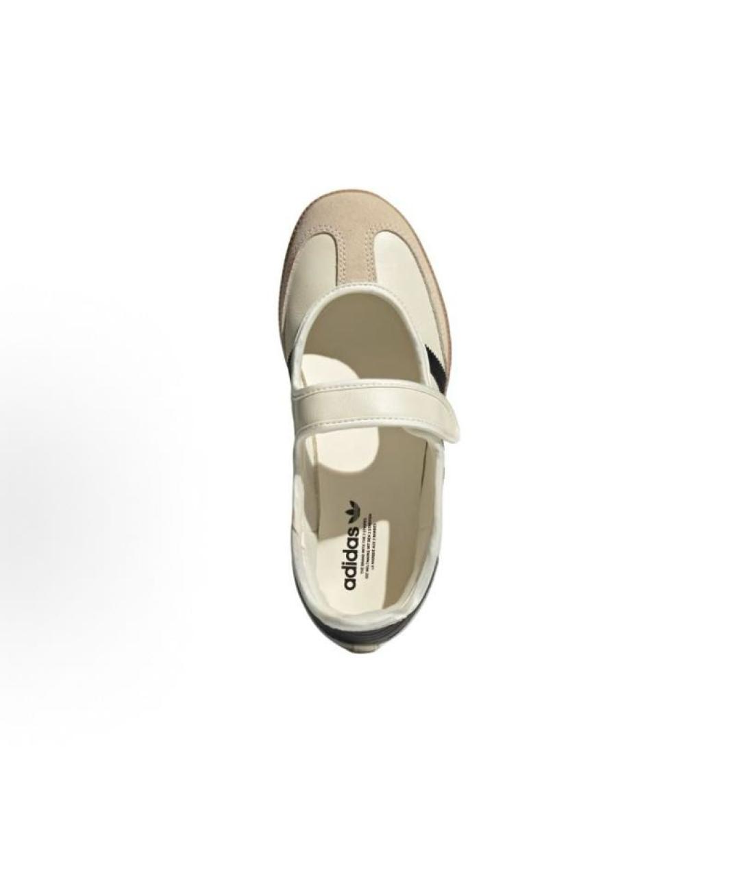 ADIDAS Бежевые кожаные низкие кроссовки / кеды, фото 5