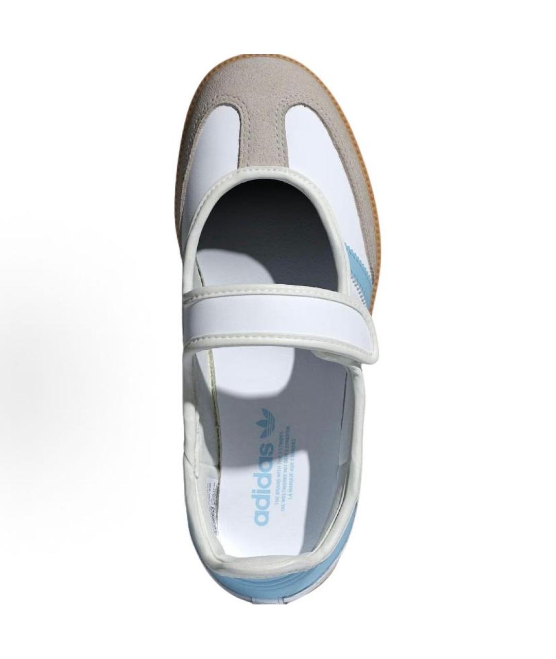 ADIDAS Белые кожаные низкие кроссовки / кеды, фото 3