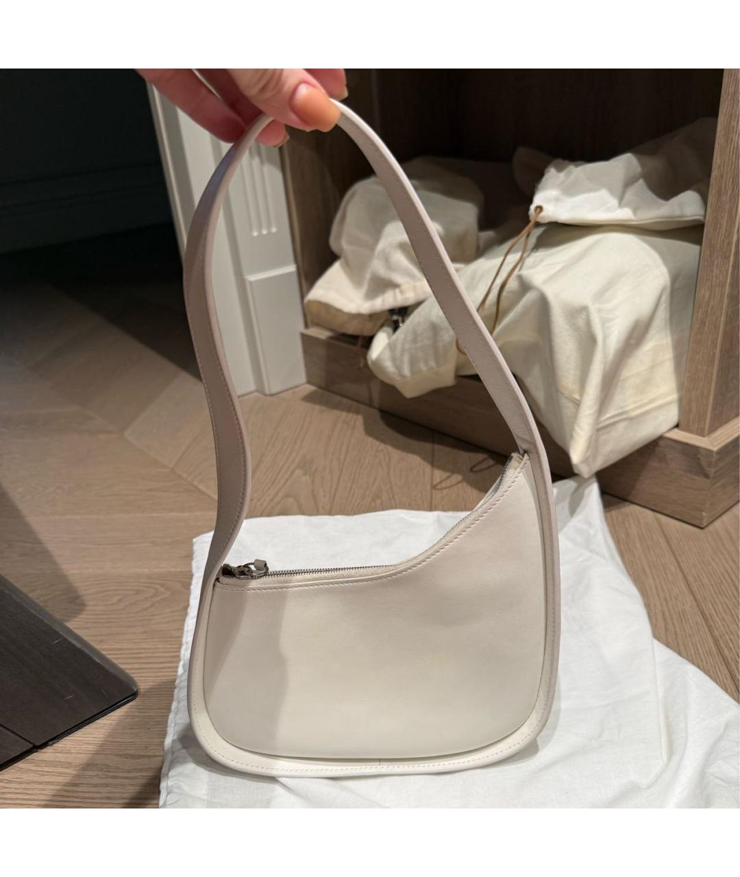 THE ROW Белая кожаная сумка через плечо, фото 2