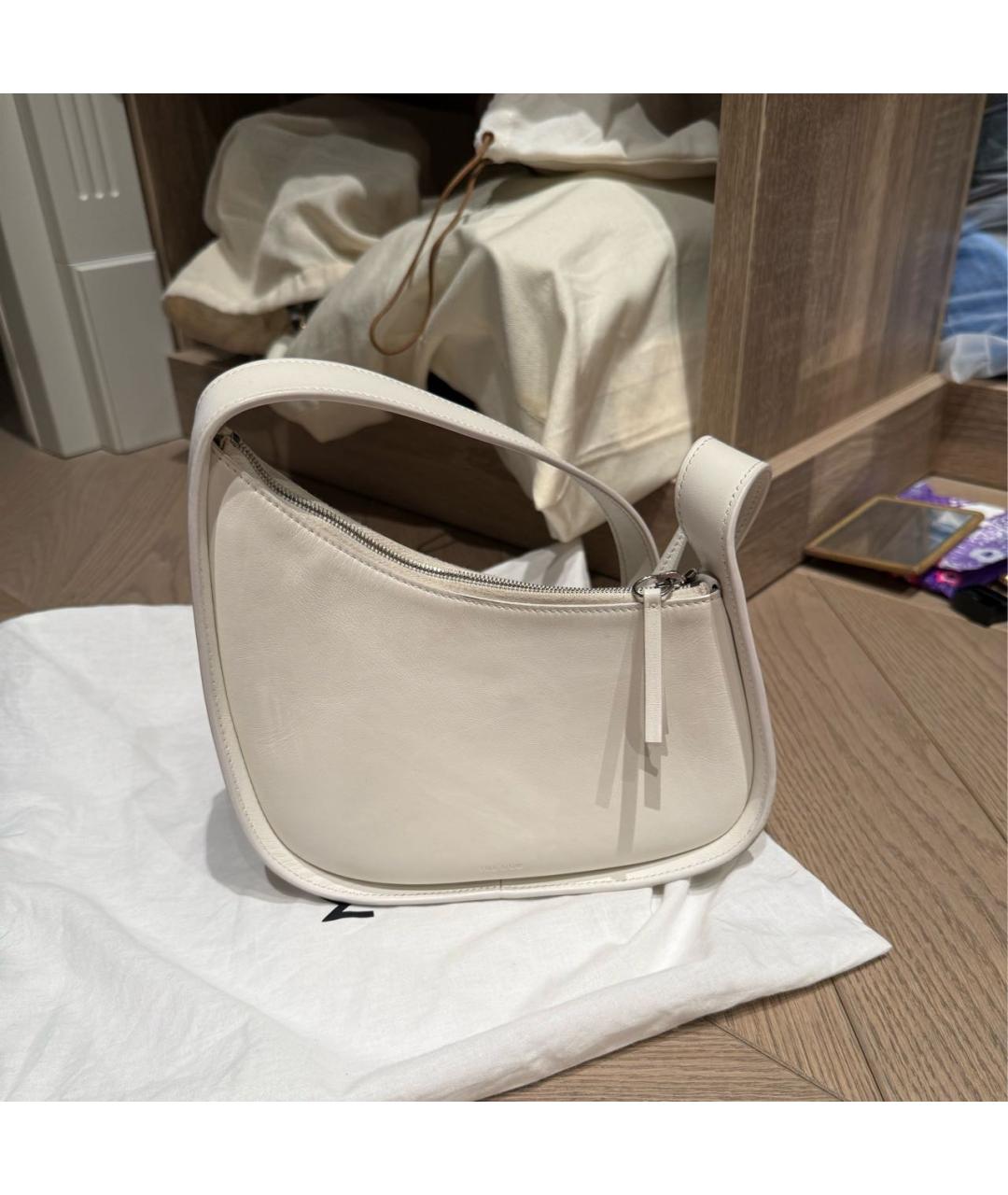 THE ROW Белая кожаная сумка через плечо, фото 5