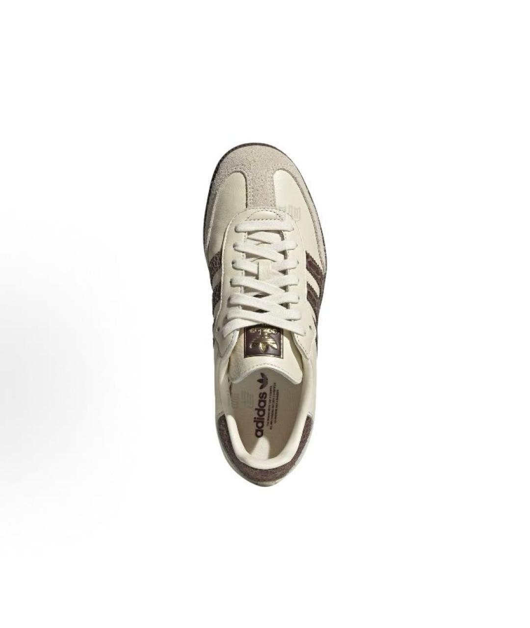 ADIDAS Бежевые кожаные низкие кроссовки / кеды, фото 3