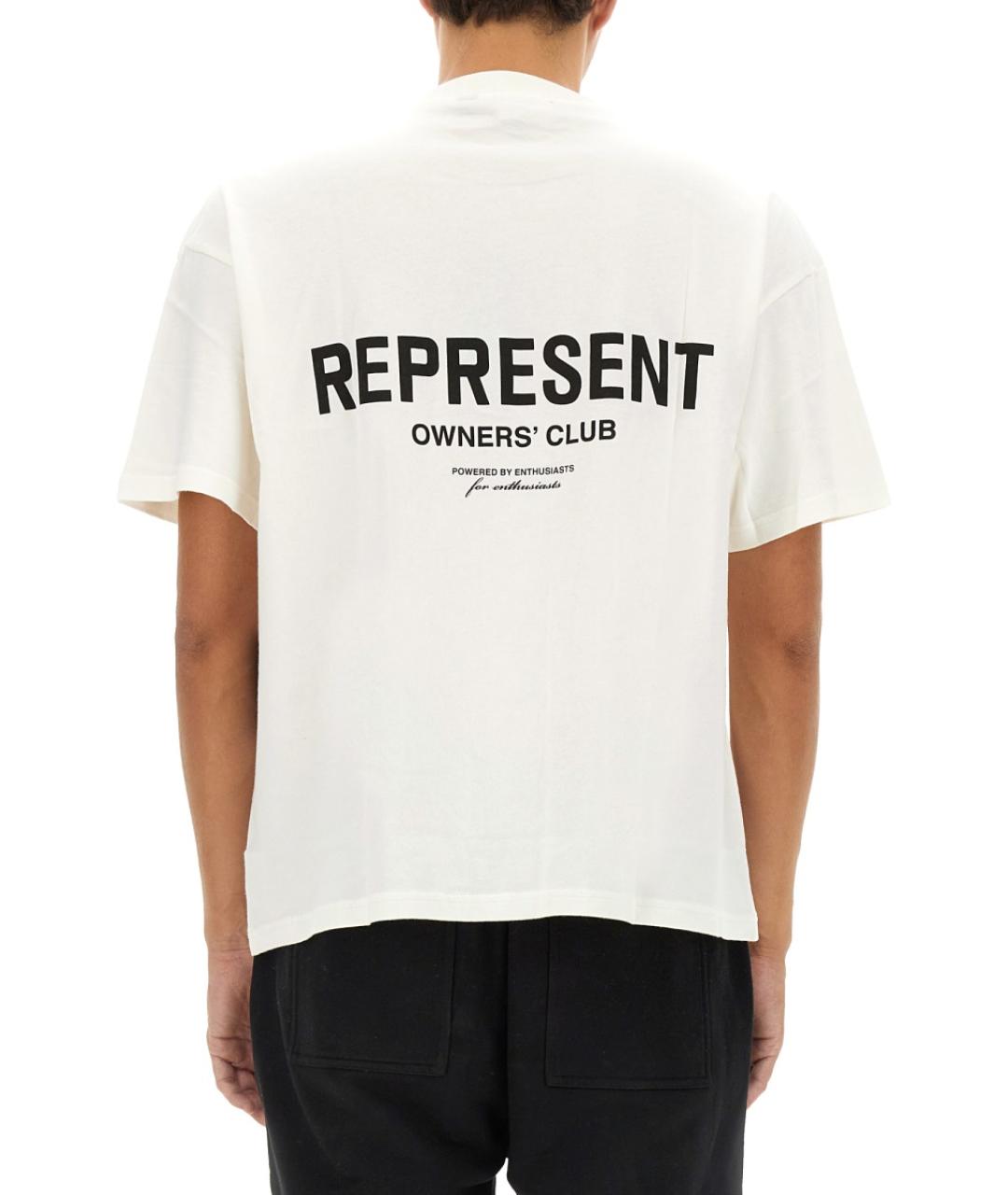 REPRESENT Белая хлопковая футболка, фото 4