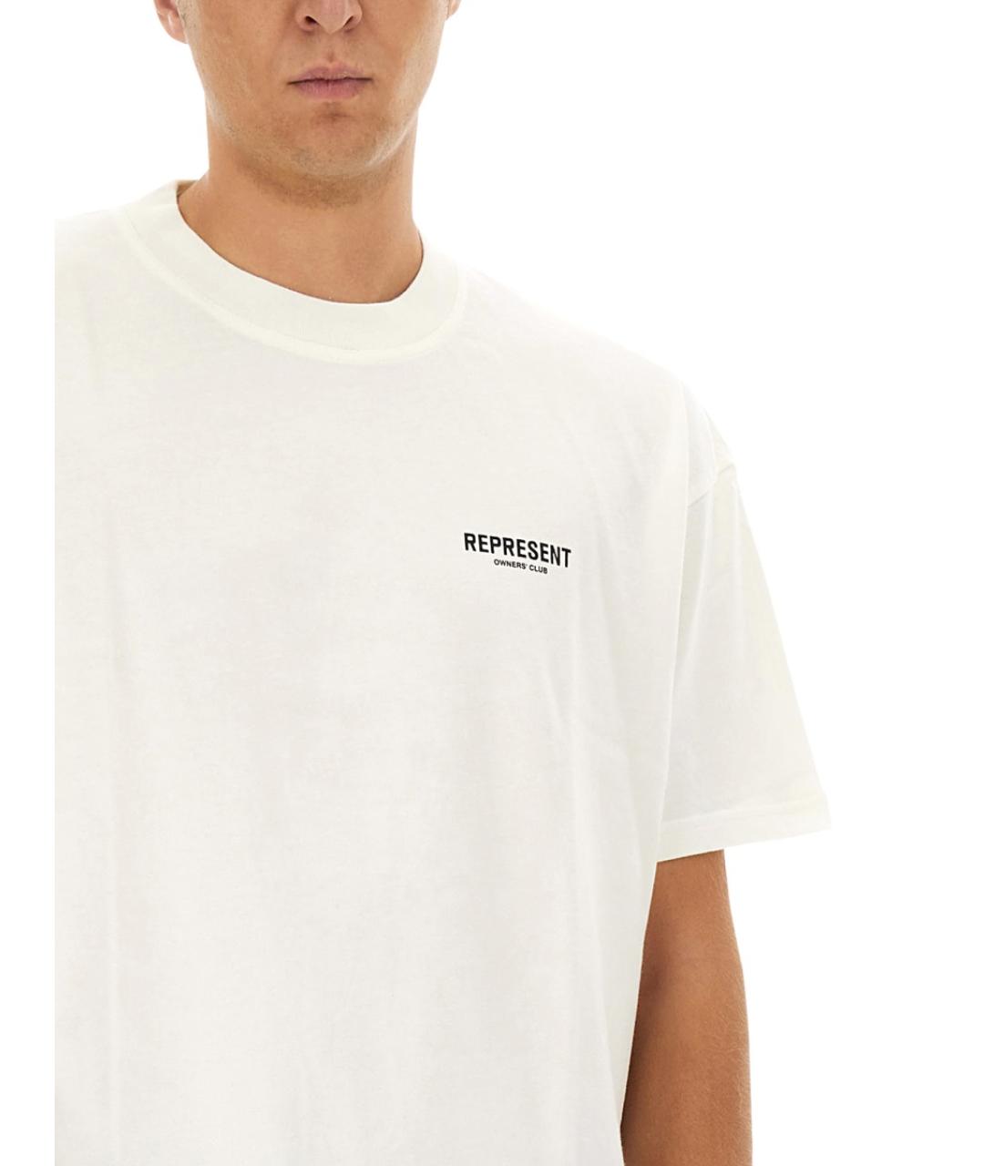 REPRESENT Белая хлопковая футболка, фото 5