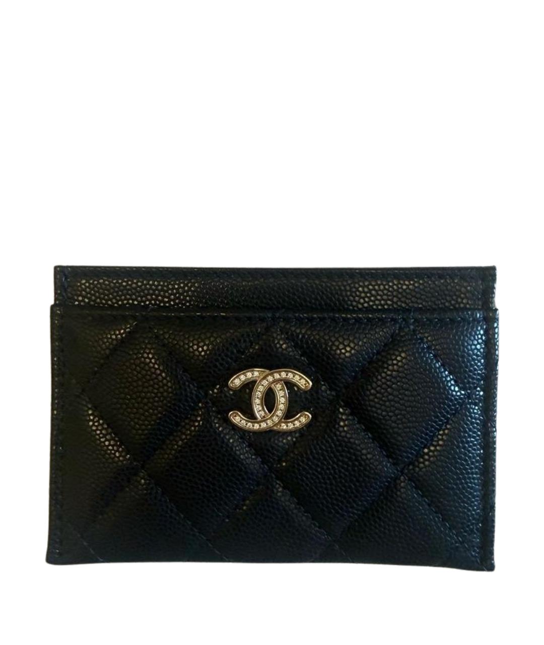 CHANEL Темно-синий кожаный кардхолдер, фото 1