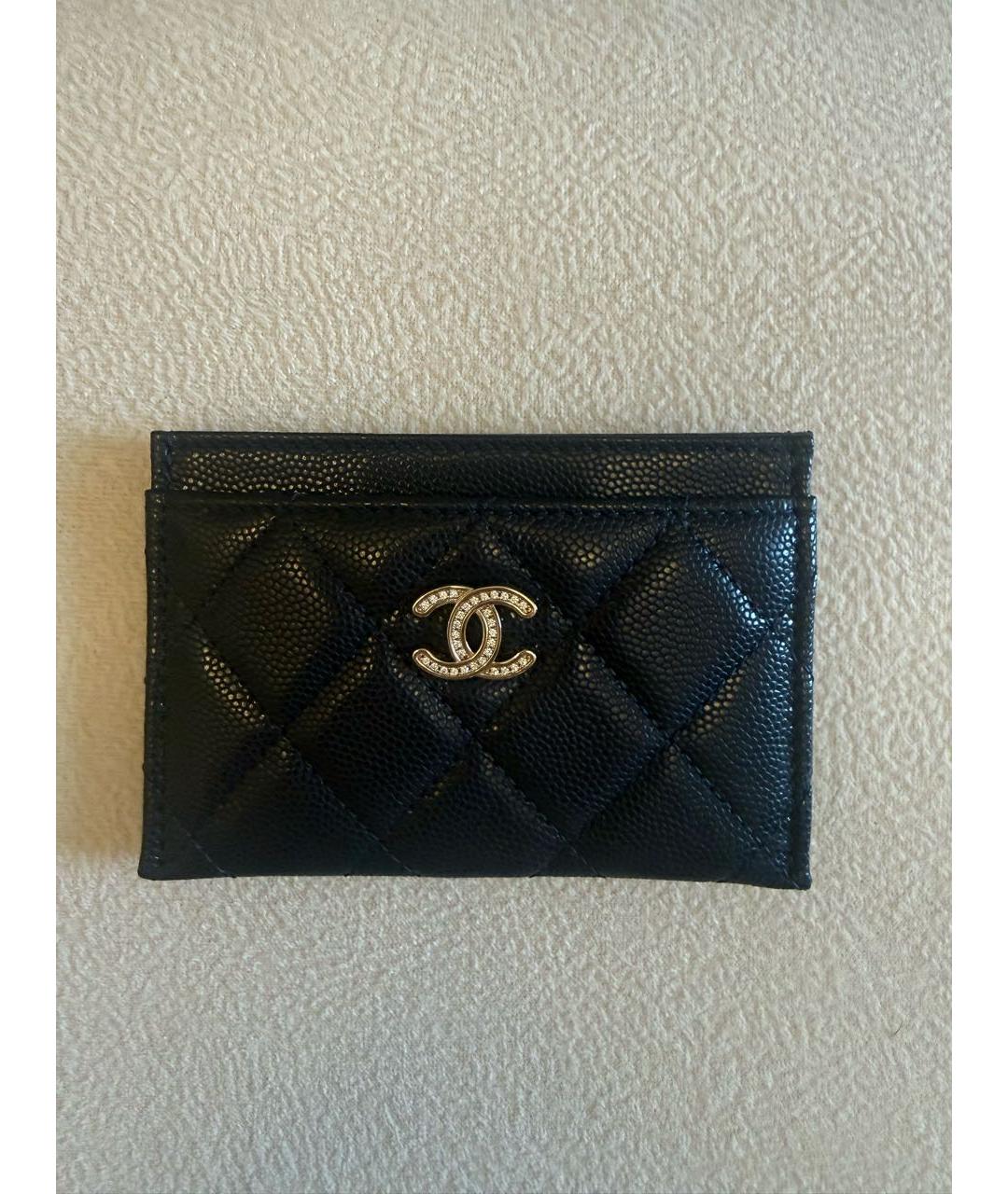 CHANEL Темно-синий кожаный кардхолдер, фото 4