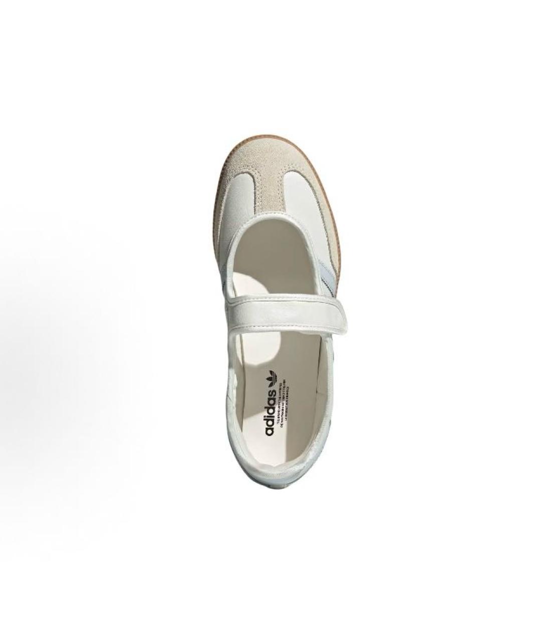 ADIDAS Бежевые кожаные низкие кроссовки / кеды, фото 5