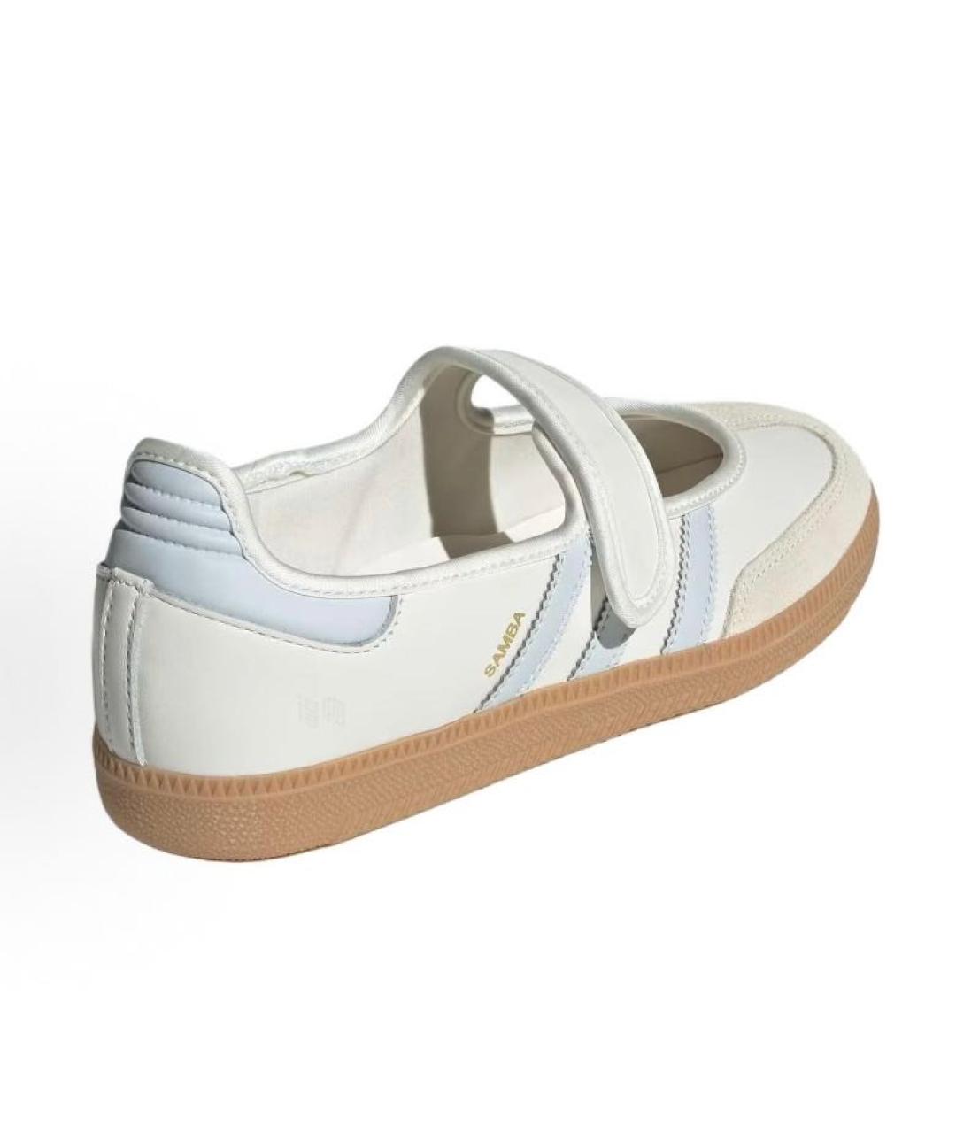 ADIDAS Бежевые кожаные низкие кроссовки / кеды, фото 4