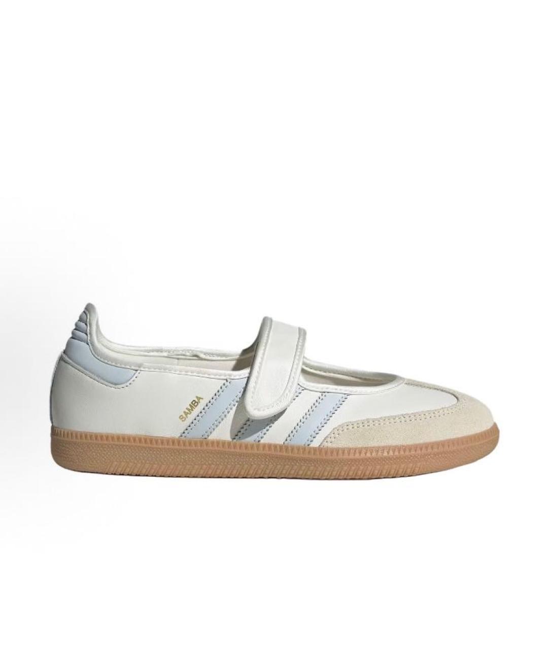 ADIDAS Бежевые кожаные низкие кроссовки / кеды, фото 7