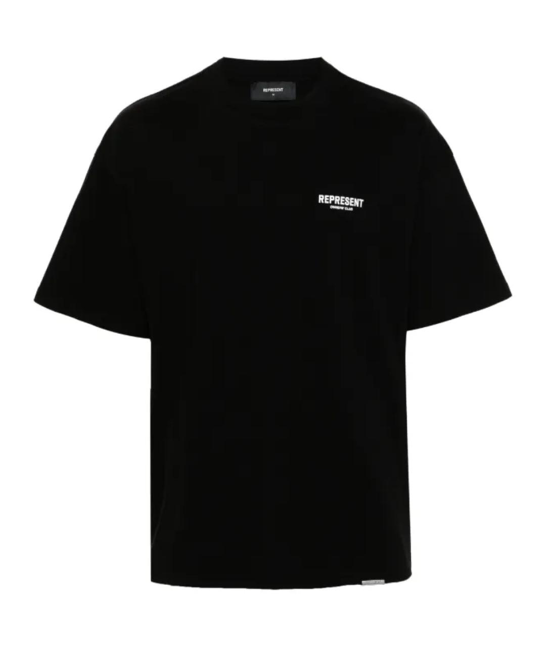 REPRESENT Черная хлопковая футболка, фото 1