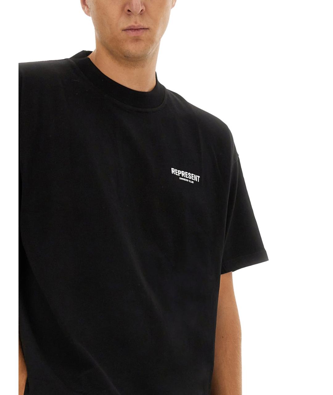 REPRESENT Черная хлопковая футболка, фото 5