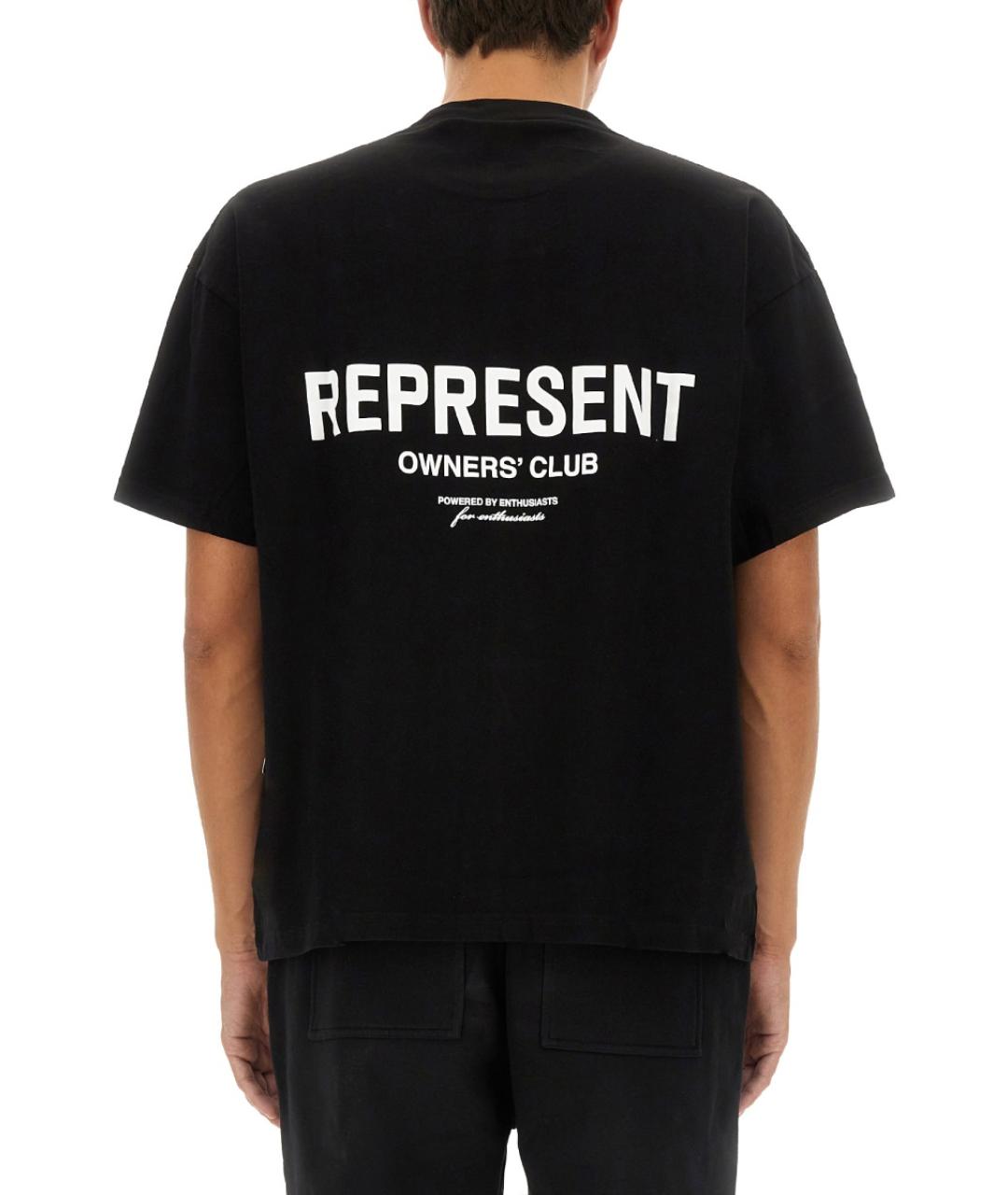 REPRESENT Черная хлопковая футболка, фото 4