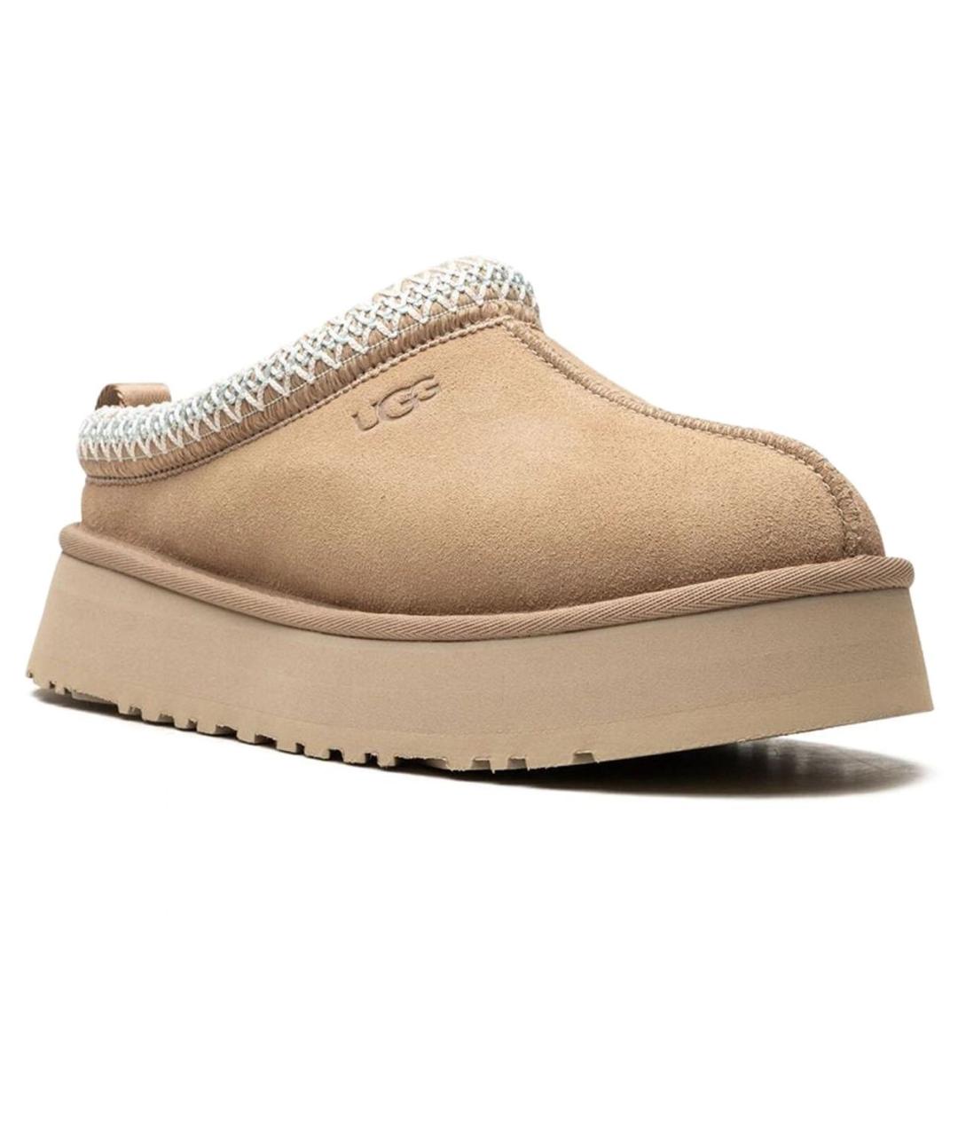 UGG AUSTRALIA Бежевые замшевые сабо, фото 5